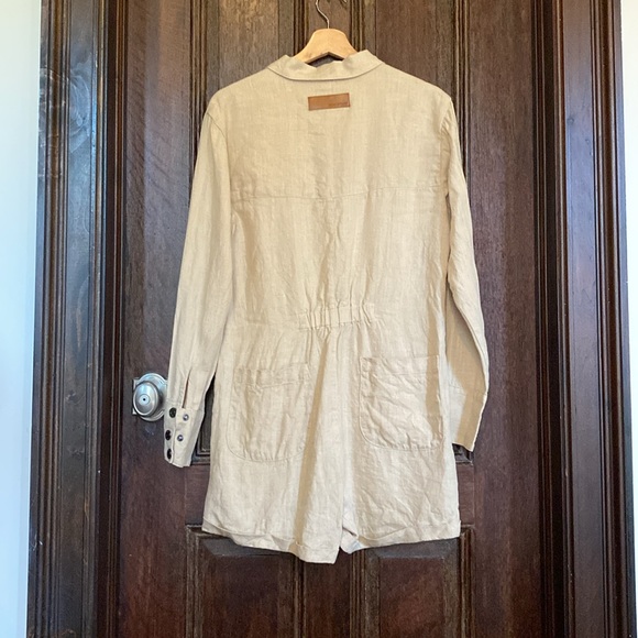 Rivet Utility Linen Romper! - Picture 2 of 4